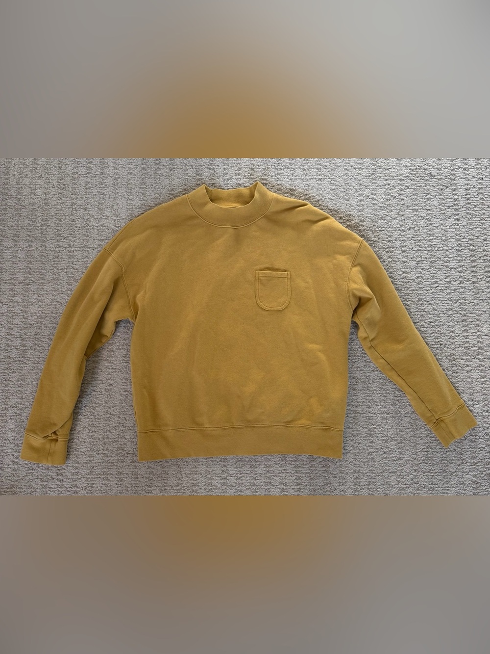 Madewell Mustard Pocket Crewneck Sweatshirt